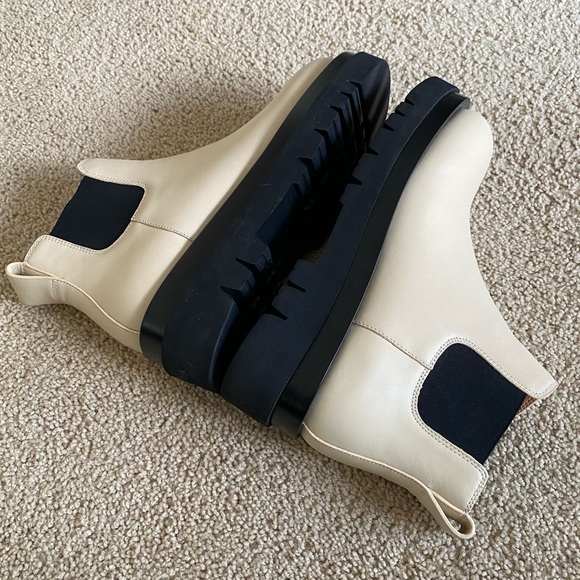 Track Outsole Leather Ankle Boots Size 8 - Picture 5 of 17